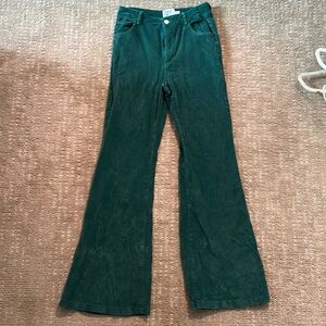 Princess Polly Green Corduroy Pants